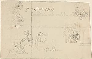 Studies of Women Kneeling by John Flaxman
