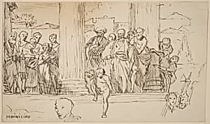 Study after Domenichino by Elihu Vedder