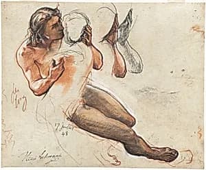 Study for "Rêve d'amour" by Henri Lehmann