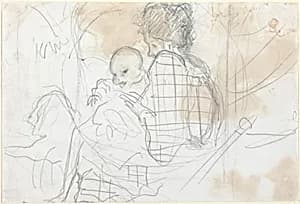 Study for "Scène de famille" by Pierre Bonnard