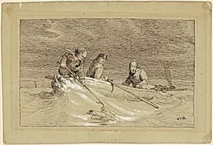 Study for "Shad Fishing" by William Tylee Ranney
