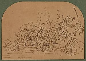 Study for "The Freshet" by William Tylee Ranney