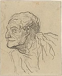 Study of a Man by Honoré Daumier