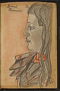 Study of Gertrud Hirsenmann by Max Beckmann