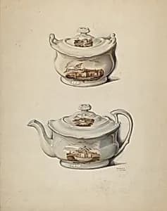 Sugar Bowl and Teapot by Frances Lichten