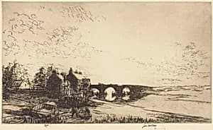 Sunset at Cattawade by James McBey