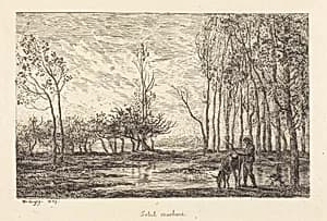 Sunset (Soleil couchant) by Charles-François Daubigny