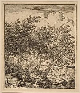 Swineherd by Allart van Everdingen