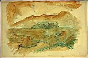 Tahitian Shore [verso] by Paul Gauguin