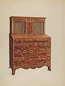 Tambour Desk by Bernard Gussow