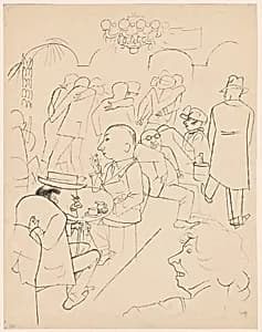 Tea Dance (Tanz Kaffee) by George Grosz