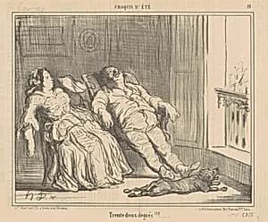 Tent deux degrés!!! by Honoré Daumier
