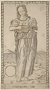 Terpsicore (Terpsichore) by Master of the E-Series Tarocchi
