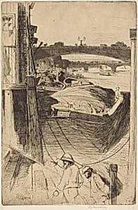 Thames Barges by David Young Cameron