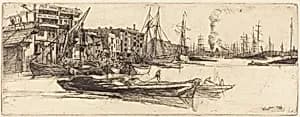 Thames Warehouses by James McNeill Whistler