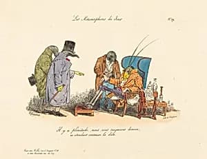 The Ailing Cricket by Jean-Ignace-Isidore Grandville