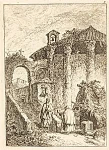The Ancient Temple by Hubert Robert