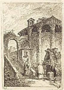 The Ancient Temple by Hubert Robert