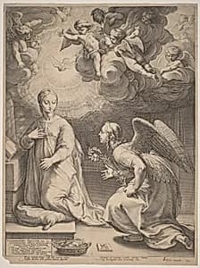 The Annunciation by Hendrik Goltzius