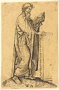 Portrait of Master WH after Martin Schongauer