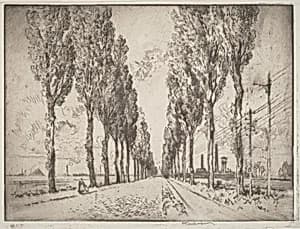 The Avenue, Valenciennes by Joseph Pennell