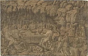The Banquet of Acheloüs by Luca Penni