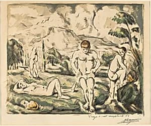 The Bathers (Large Plate) by Paul Cezanne