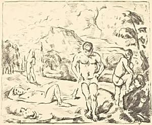 The Bathers (Large Plate) by Paul Cezanne