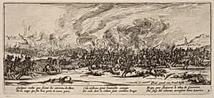 The Battle by Gerrit van Schagen after Jacques Callot