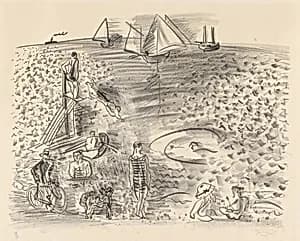 The Beach (La Plage) by Raoul Dufy