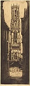 The Belfry of Bruges by David Young Cameron