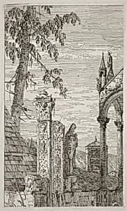 The Bishop's Tomb [center] by Canaletto