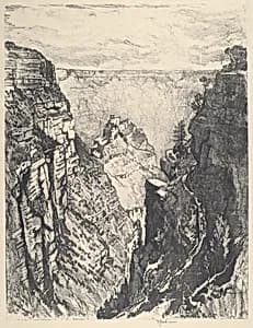 The Bright Angel Trail by Joseph Pennell