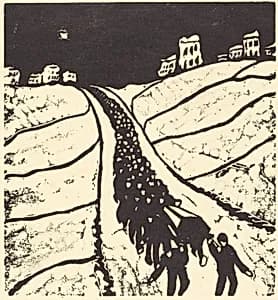 The Burial (Begrabnis) by Walter Gramatté