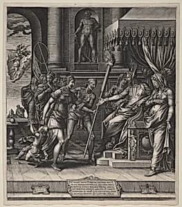 The Calumny of Apelles by Giorgio Ghisi after Luca Penni