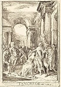 The Challenge [right] by Gabriel Jacques de Saint-Aubin