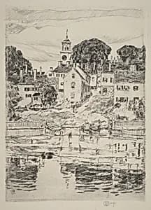 The Church Tower, Portsmouth by Childe Hassam