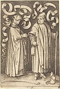 The Churchgoers by Israhel van Meckenem