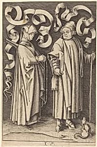 The Churchgoers by William Young Ottley after Israhel van Meckenem