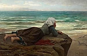 The Cliff (La Falaise) by Jules Breton