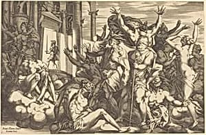The Conquest of Ignorance by René Boyvin after Rosso Fiorentino