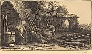 The Cooper (Le tonnelier) by Alphonse Legros