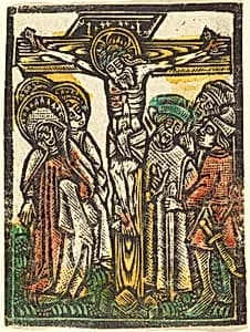 The Crucifixion by Workshop of Master of the Aachen Madonna