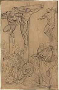 The Crucifixion by Attributed to Giovanni Battista Naldini