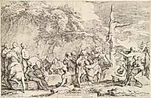 The Crucifixion of Polycrates by Salvator Rosa