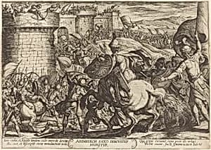The Death of Abimelech by Antonio Tempesta