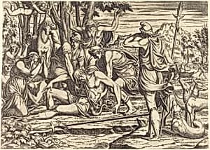 The Death of Adonis by Léon Davent after Luca Penni
