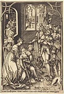 The Death of Lucretia by Israhel van Meckenem