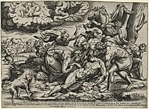 The Death of Meleager by Nicolas Beatrizet, after Francesco Salviati(?)