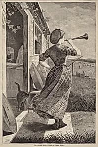 The Dinner Horn by after Winslow Homer